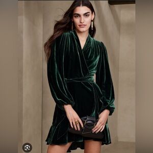 Banana Republic Aida Velvet Wrap Dress